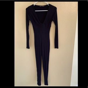 Naked wardrobe, ribbed jumpsuit.